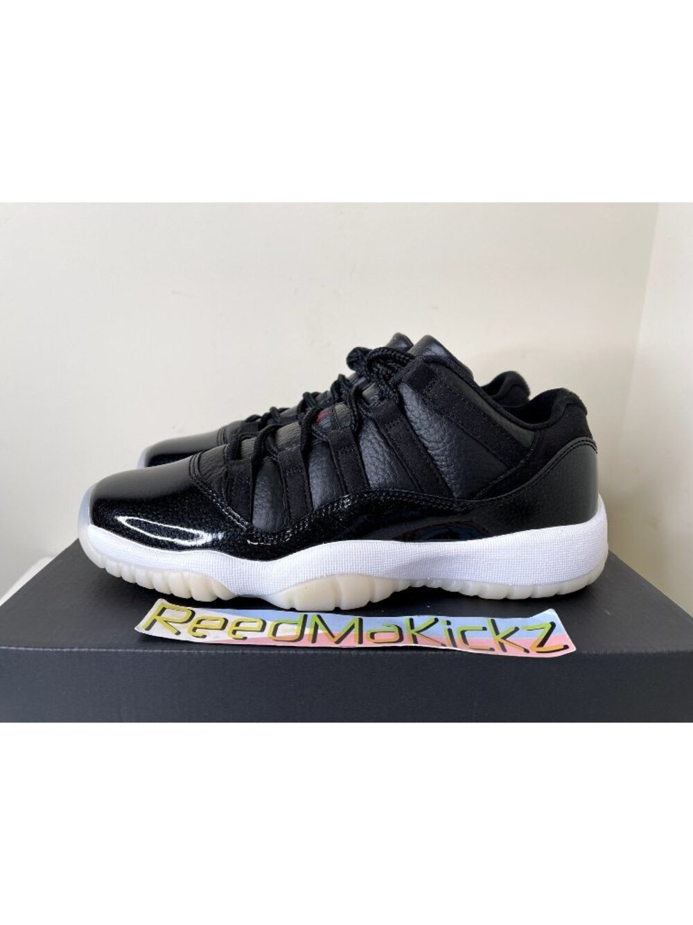 Jordan 11 Retro Low 72-10 Black Gym Red GS YOUTH SIZES